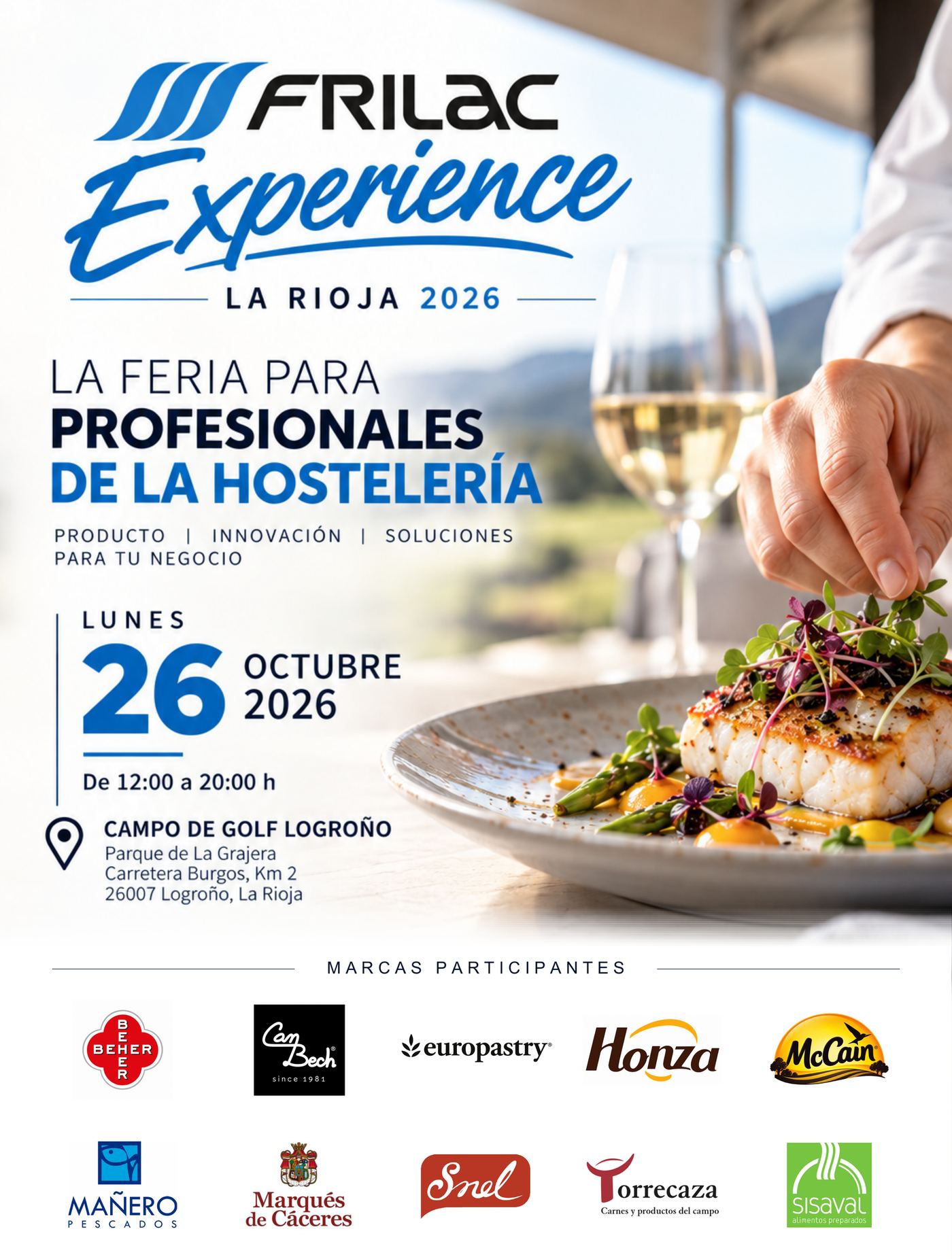 Cartel Frilac Experience La Rioja 2026 — lunes 26 de octubre, Campo de Golf Logroño
